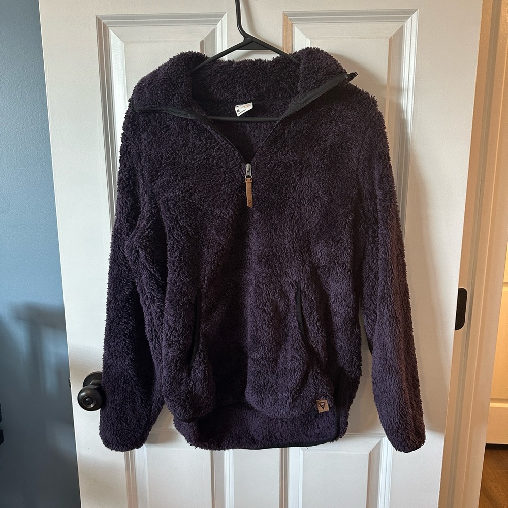 LIV Outdoor Women’s Sherpa Pullover, 1/4 zip with pocket